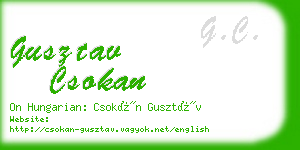 gusztav csokan business card